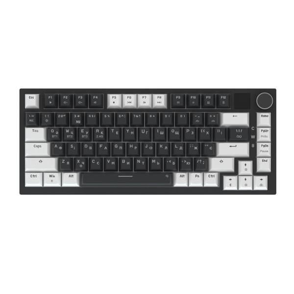 Фото - Клавиатура беспроводная игровая GamePro Asgard Valhalla Pro 75% Wireless/Bluetooth/USB Black (MK160B-D-Pro)
