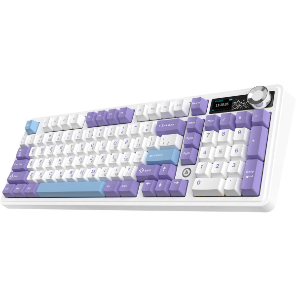 Фото - Клавіатура бездротова ігрова Ajazz AK980 V2 Gift Switch V2 Purple White Blue (AK980-V2-G-PWB)