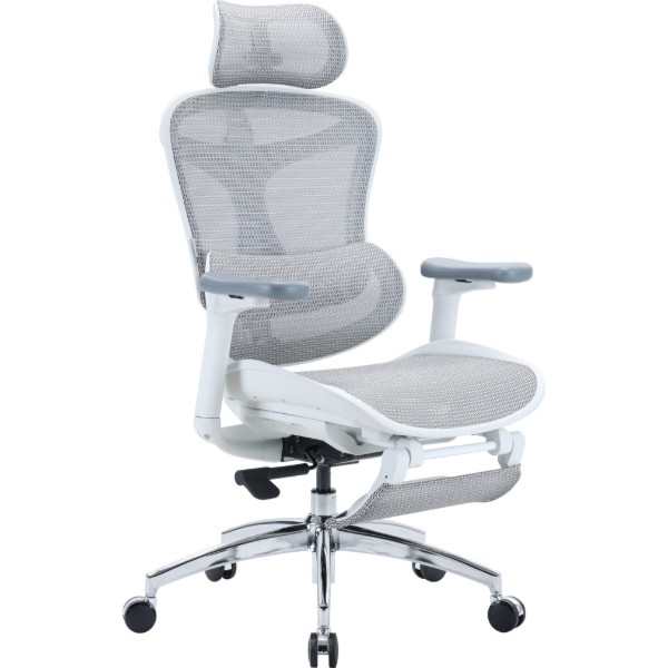 Фото - Крісло офісне Sihoo DORO C300L Mesh White with footrest (DORO-C300L-A3-102-JT)