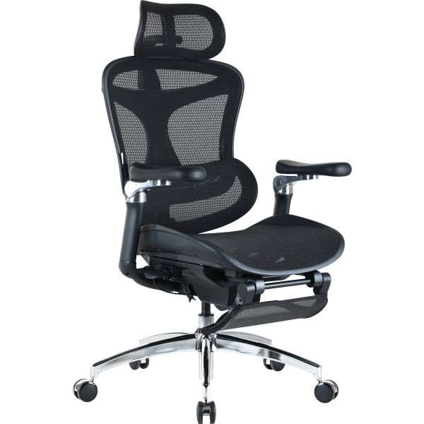 Фото - Крісло офісне Sihoo DORO C300 Pro Mesh Black with footrest (DORO-C300-PRO-M101-JT)