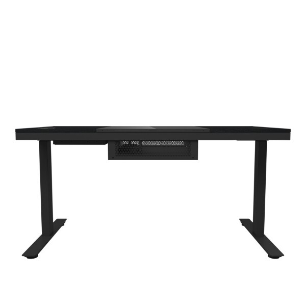 Фото - Стіл комп'ютерний Lorgar ELITE 90G Glass Black (LRG-DE90G)