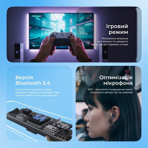 Фото - Наушники вкладыши беспроводные TWS Proove Logic TWS (APP) obsidian black (TWLG0001AP15)