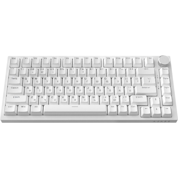 Фото - Клавиатура проводная игровая Ajazz AK820 Red Switch White USB-C (AK820-R-W)
