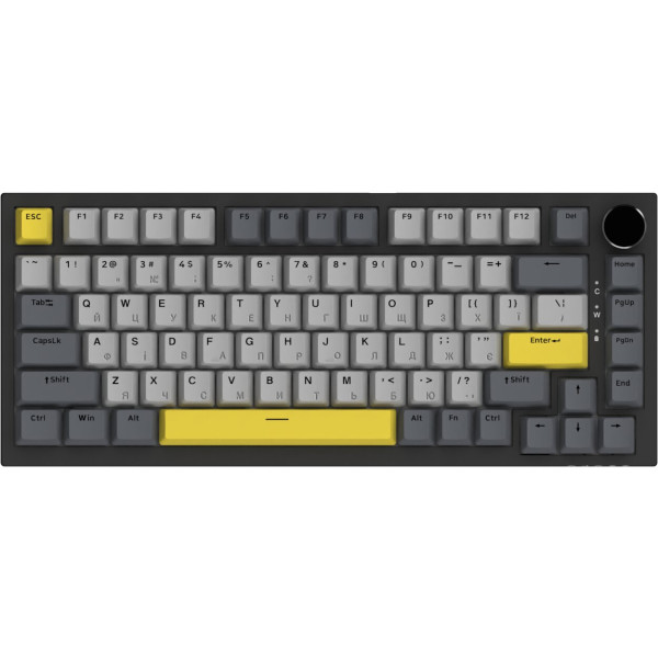 Фото - Клавіатура дротова ігрова Ajazz AK820 Sea Salt Switch Black USB-C (AK820-SS-BGY)