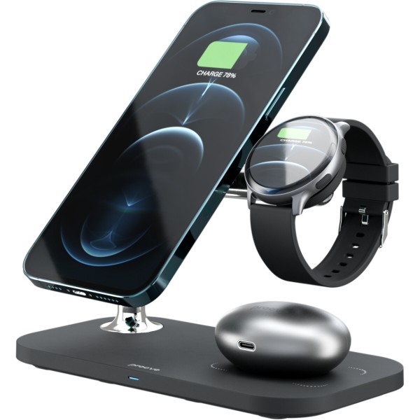 Фото - Беспроводное зарядное устройство Proove Magnetic Field 3 in 1 Black (446570001)