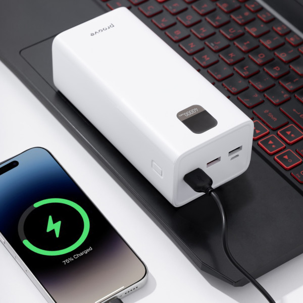 Фото - Батарея мобильная Proove Giant 100W 40000mAh white (2001001957629)