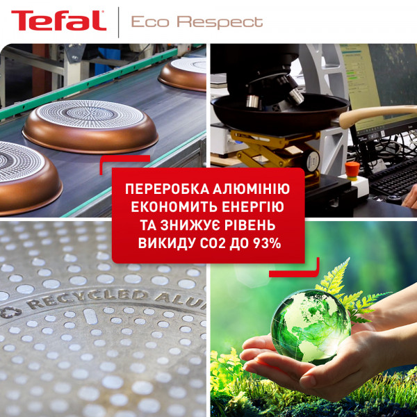 Фото - Сковорода універсальна Tefal G2540653 Eco Respect 28 см