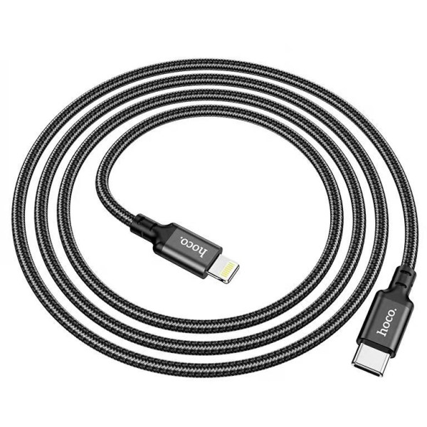Фото - Кабель синхронізації даних HOCO X14 Type-C to iP 3A, 20W, 2m Black (6931474752208)
