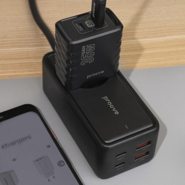 Фото - Сетевой фильтр Proove Power Strip Homester PD-03 1AC 65W 2 Type-C + 2USB Black (479280001)