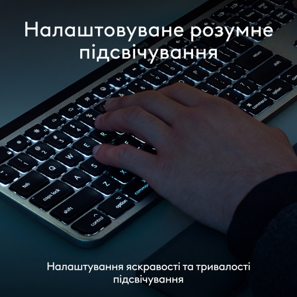 Фото - Клавіатура бездротова Logitech MX Keys S for Mac Space Grey (920-011637)