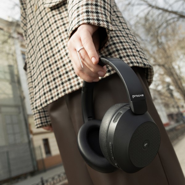 Фото - Наушники полноразмерные беспроводные Proove Player with ANC black (HPPY00010001)