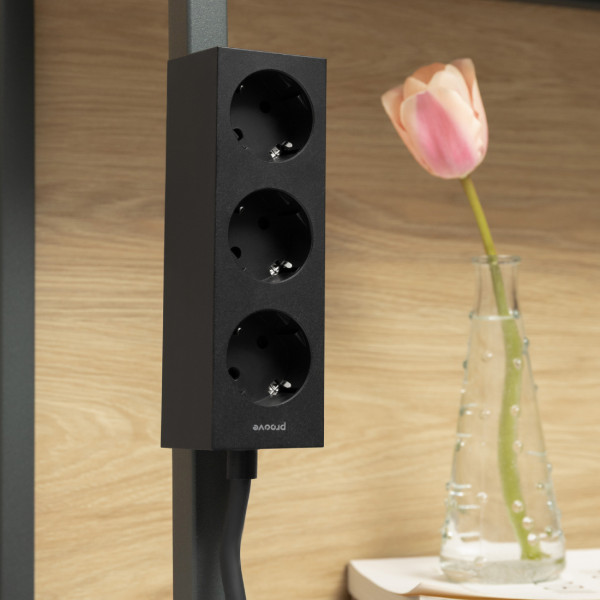 Фото - Сетевой фильтр Proove Magnet Strip (3xAC) 1.6m Black (PSMS25000001)