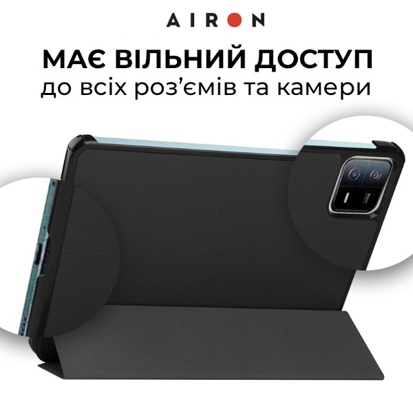 Фото - Чехол для планшета AIRON Premium for Xiaomi Pad 6/6 Pro 11 2023 с защитной пленкой и салфеткой Black (4822352781104)