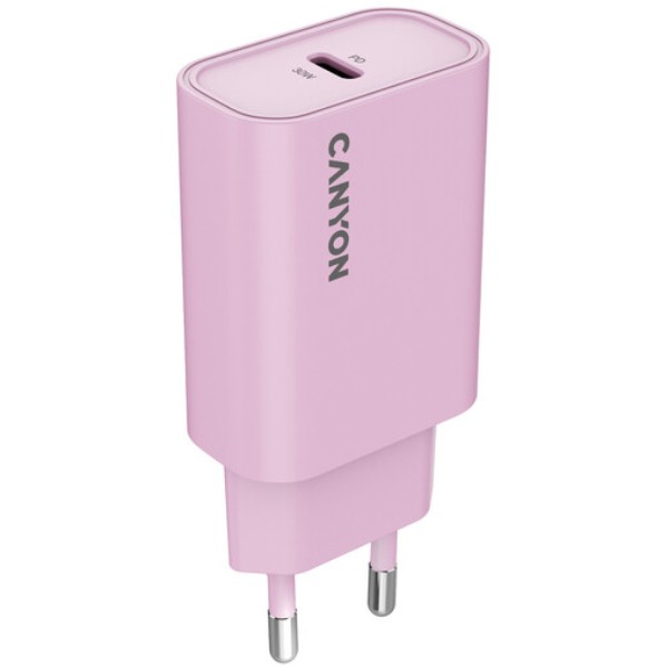 Фото - Сетевое зарядное устройство Canyon OnCharge 30CL 1xPD Type-C 30W Pink (CNE-CHA30CLPK)
