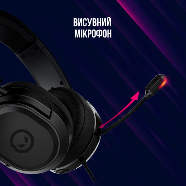 Фото - Гарнітура дротова ігрова Lorgar Kaya 360 Gaming 7.1 USB Black (LRG-GHS360)