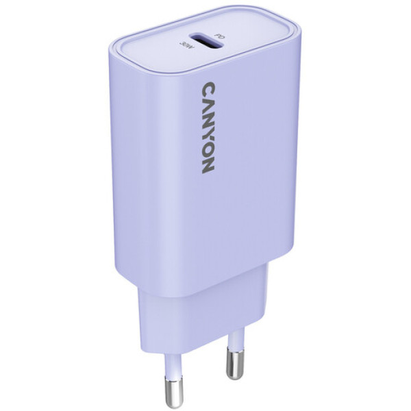 Фото - Сетевое зарядное устройство Canyon OnCharge 30CL 1xPD Type-C 30W Purple (CNE-CHA30CLPU)