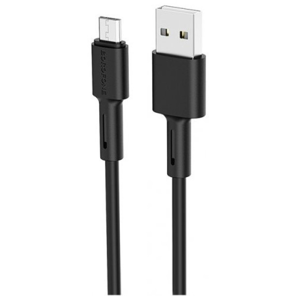 Фото - Кабель BOROFONE BX31 USB to Micro 2.4A, 1m Black (6931474710376)