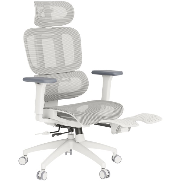 Фото - Кресло офисное OfficePro Skyline Footrest (OC750-W-LG-LG) White/Light Gray