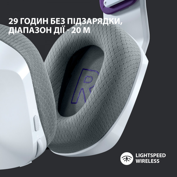 Фото - Гарнітура бездротова ігрова Logitech G733 Lightspeed White (981-000883)