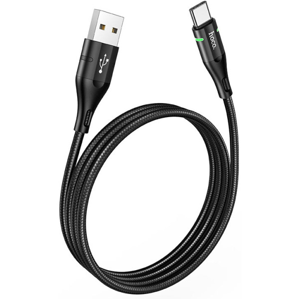 Фото - Кабель HOCO U93 USB to Type-C 3A, 1.2m Black (6931474732170)