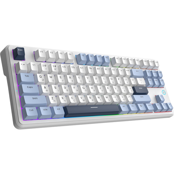 Фото - Клавіатура дротова ігрова Ajazz AK870 V2 Flying Fish Switch White USB-C (AK870-V2-FF-BWB)