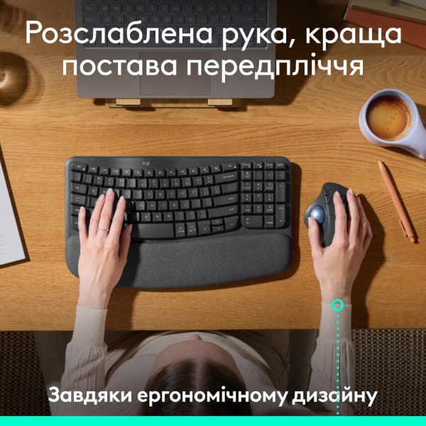Фото - Миша бездротова Logitech ERGO M575S Wireless Trackball Graphite (910-007029)
