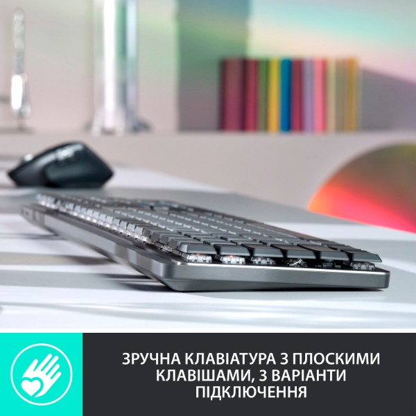 Фото - Клавіатура бездротова Logitech MX Mechanical Wireless Graphite Clicky (920-010759)