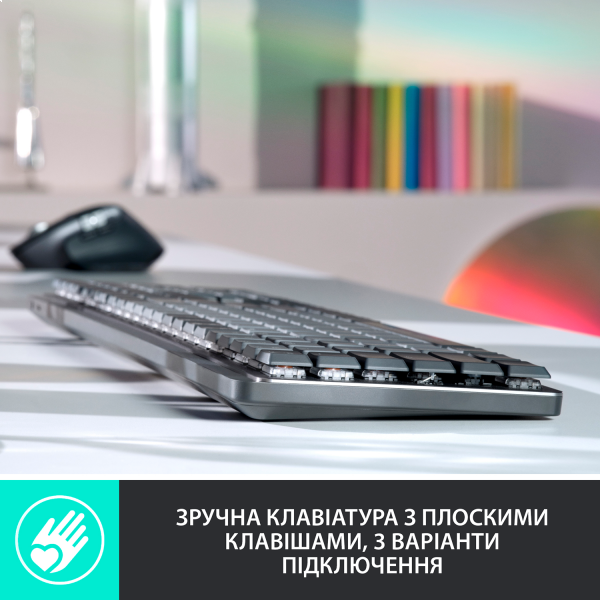 Фото - Клавиатура беспроводная Logitech MX Mechanical Wireless Graphite Clicky (920-010759)