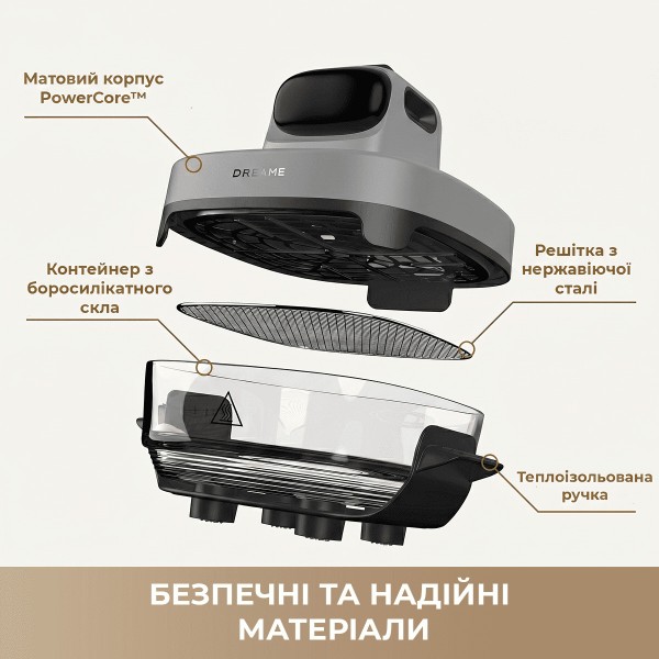 Фото - Мультипіч Dreame Tasti PT60 4.5L+2.5L Starlight Gray
