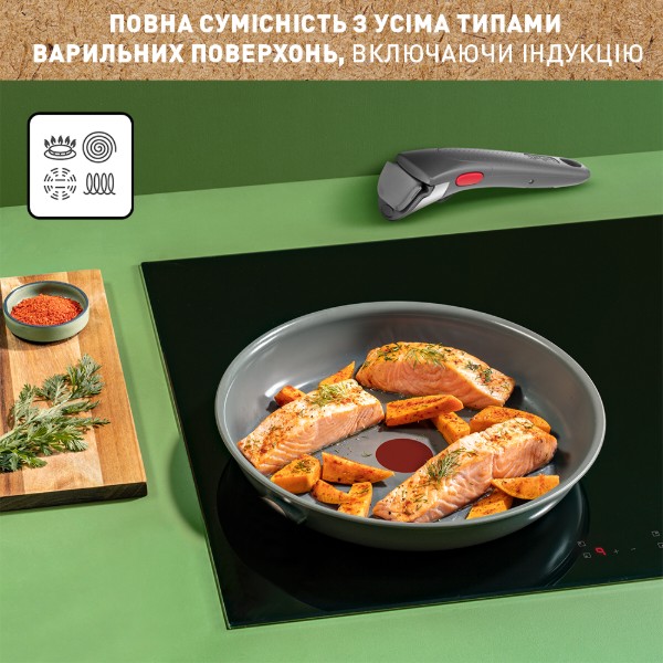 Фото - Уцінка - Набір сковорід зі знімною ручкою Tefal Ingenio Renew 3 пр. (L2609502)