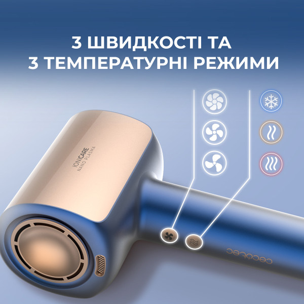 Фото - Фен Cecotec DryGlam Nano Plasma Champagne (A01_EU01_101438)
