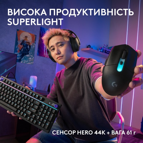 Фото - Миша бездротова ігрова Logitech G305 X SUPERLIGHT Black (910-007739)