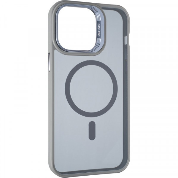Фото - Чохол для смартфону Gelius Elegant Bumper Case Camera stand MagSafe for iPhone 15 Grey (98610)