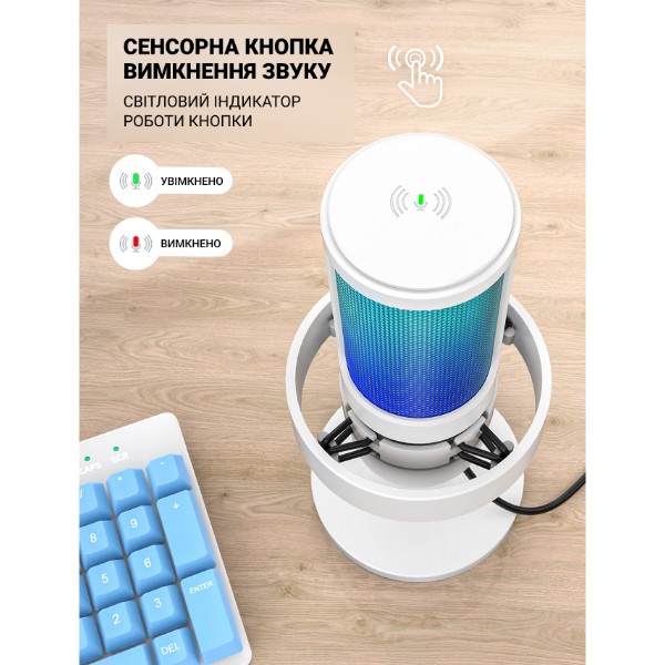 Фото - Микрофон для компьютера проводной Fifine Ampligame A8W White