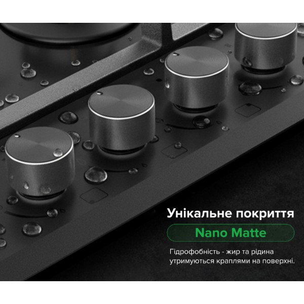 Фото - Варильна поверхня газова Interline HGG 760 FGT BA Nano Matte