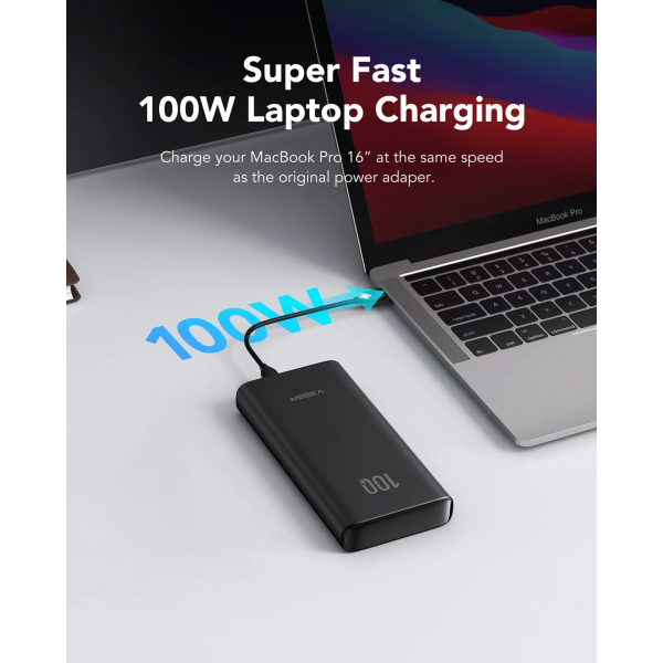 Фото - Батарея мобильная Veger T100 20000mAh 100W Black (W2032C-100)