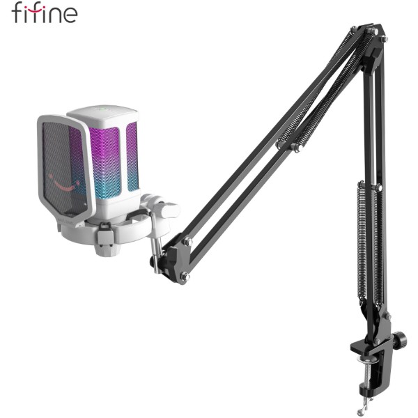 Фото - Мікрофон до комп'ютера Fifine Q6TW USB White