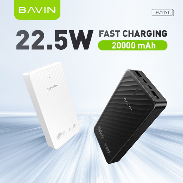 Фото - Батарея мобильная Bavin PC1191 20000 mAh FAST CHARGING 22.5W Black (Y-PC1191-BK)
