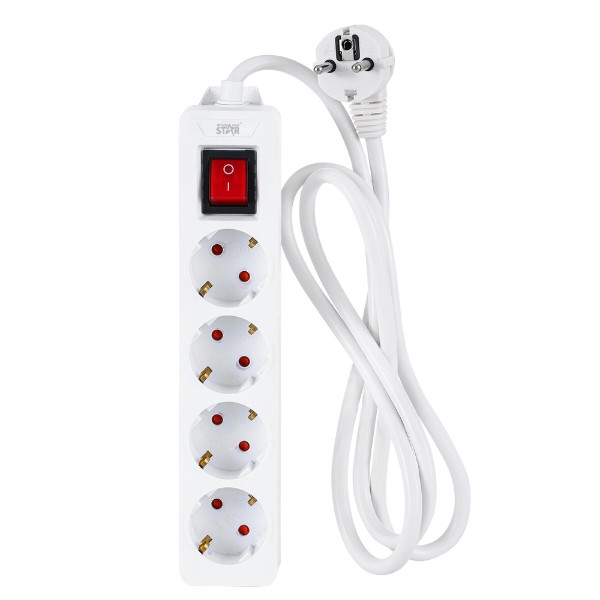Фото - Удлинитель 220В WinningStar 4F 10A 2500W White (WNNGS-ST-4048-5M-WH)