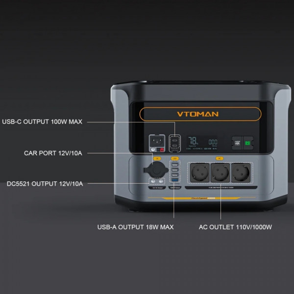 Фото - Зарядна станція універсальна Vtoman FlashSpeed 1000 PB-85 828Wh 1000W