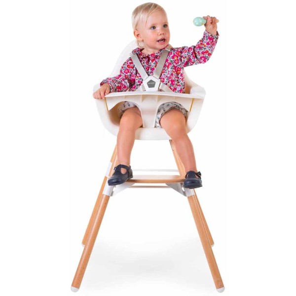 Фото - Стульчик для кормления классический Childhome Evolu 2 Natural/White (CHEVOCHNW)