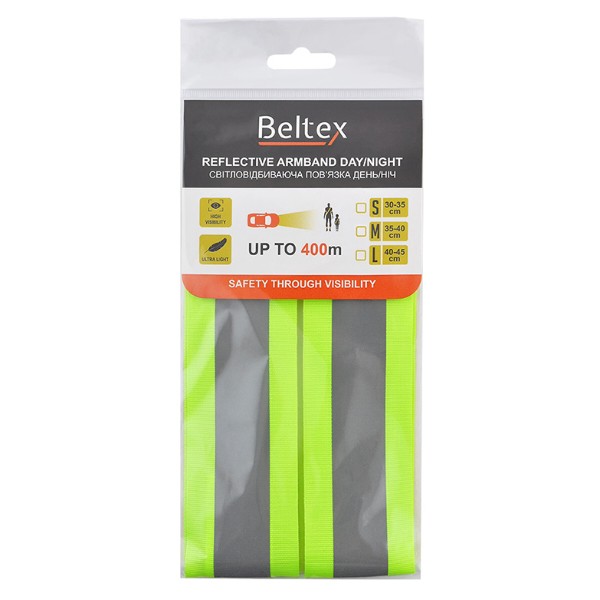 Фото - Светоотражающая лента Beltex S 30-35 см Yellow (BX70400)