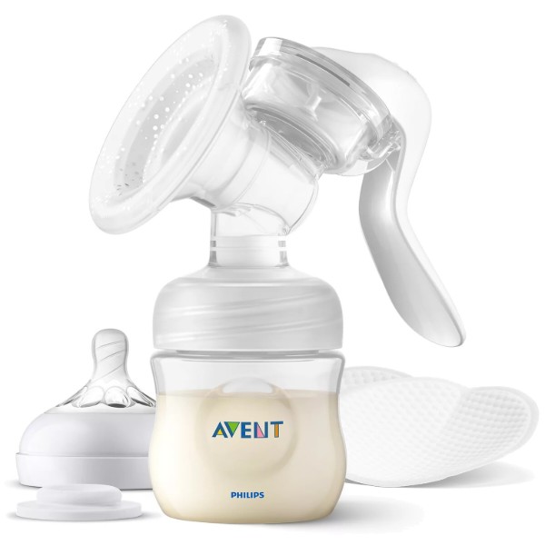 Фото - Механический молокоотсос Philips Avent с бутылочкой (SCF430/10)