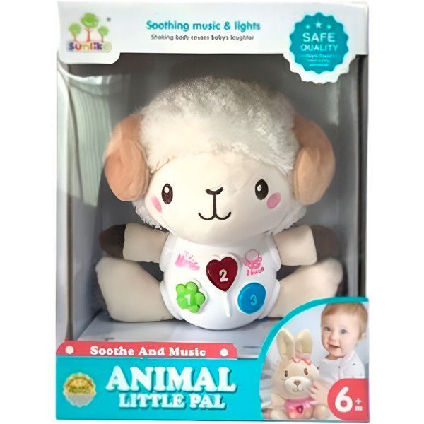 Фото - Інтерактивна іграшка м'яка Sunlike Баранчик зі світлом і звуком (SL88029)