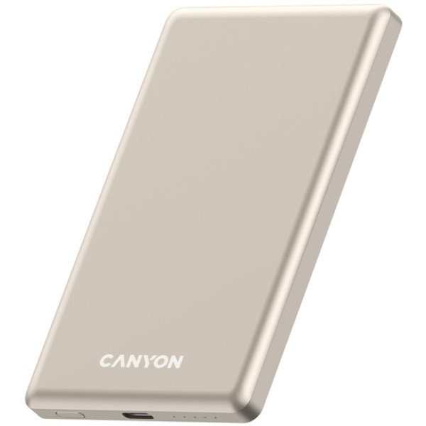 Фото - Батарея мобільна Canyon OnPower 505 slim Magsafe 5000 mAh PD20W Beige (CNS-CPB505BE)