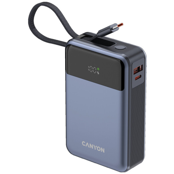 Фото - Батарея мобільна Canyon OnPower 600 built-in cable 20000 mAh PD65W Dark Grey (CNS-CPB600DG)