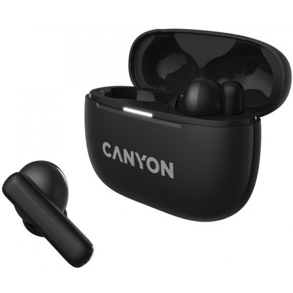 Фото - Навушники вкладиші бездротові TWS Canyon OnGo TWS-10 ANC ENC Deep Black (CNS-TWS10B)