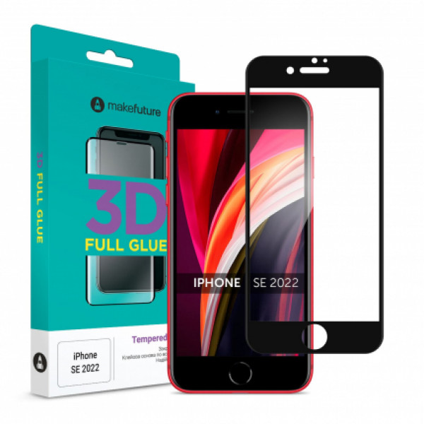 Фото - Захисне скло для смартфона MAKE 3D Apple iPhone SE 2022 (MGD-AISE22) Фото - Захисне скло для смартфона MAKE 3D Apple iPhone SE 2022 (MGD-AISE22)