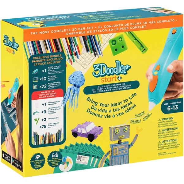 Фото - 3D-ручка 3Doodler Start Plus МЕГАКРЕАТИВ 147 стержней, 9 шаблонов (3DS2B-011) Фото - 3D-ручка 3Doodler Start Plus МЕГАКРЕАТИВ 147 стержней, 9 шаблонов (3DS2B-011)