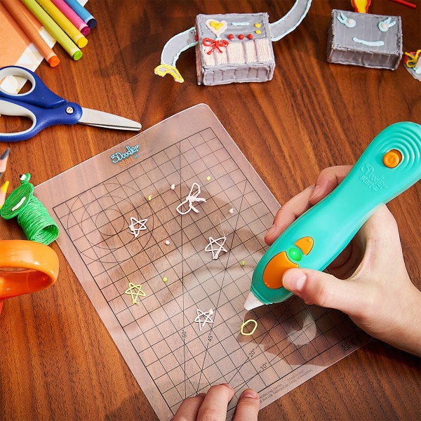 Фото - 3D-ручка 3Doodler Start Plus МЕГАКРЕАТИВ 147 стержней, 9 шаблонов (3DS2B-011)